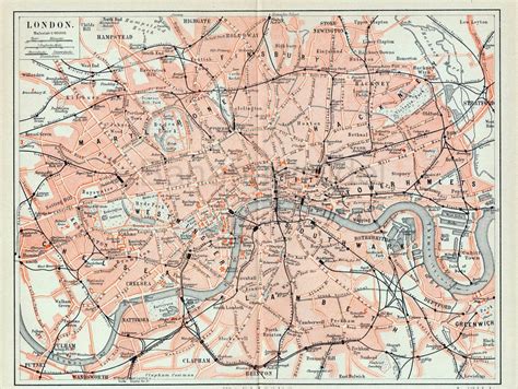 london 1890 german map awesome | Map, Map art, Lithograph