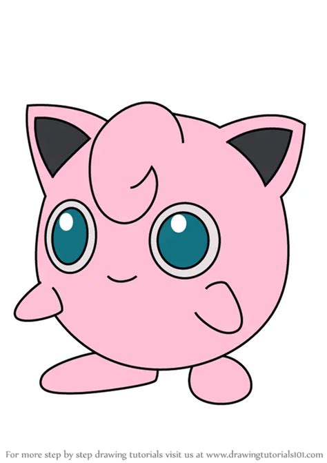 Learn How to Draw Jigglypuff from Pokemon GO (Pokemon GO) Step by Step ...