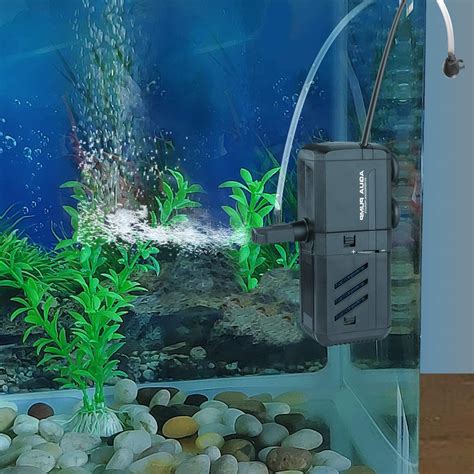 IREENUO Internal Fish Tank Filter, 6W 4 in 1 Aquarium Filter Pump Submersible Fish Tank Water ...