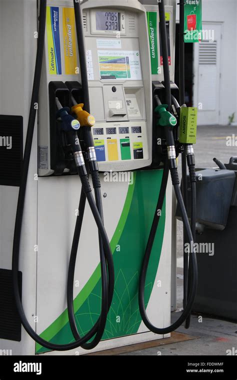 Petrol pump at the BP service station on Parramatta Road, Sydney, Australia Stock Photo - Alamy