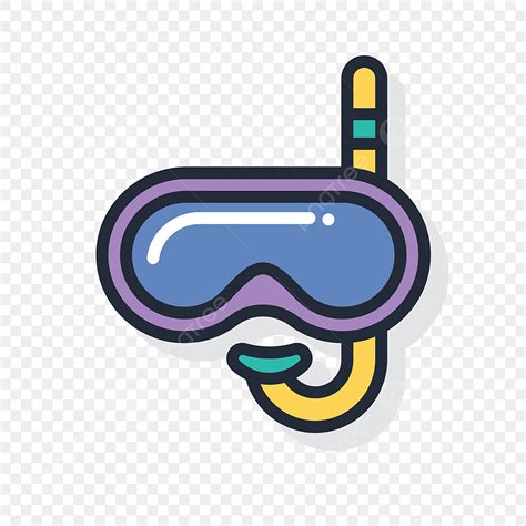 Cool Summer Vector Hd Images, Warm Color Cool In Summer Cartoon Swimming Goggles Cool, Goggles ...