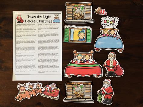 'Twas the Night Before Christmas Story Card and Characters | The night ...