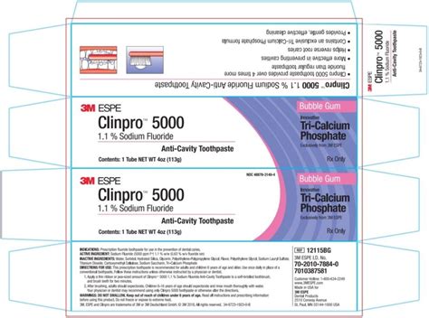 Clinpro 5000 Anti-Cavity Toothpaste: PI - Drugs.com