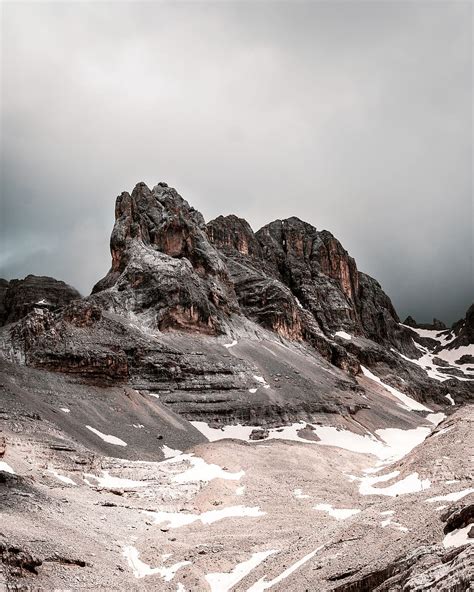 Online crop | HD wallpaper: snow covered rock formation, sky, mountain, cloud - sky, beauty in ...