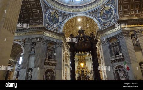 Inside of St. Peter's Basilica, Vatican, Vatican City Stock Photo - Alamy