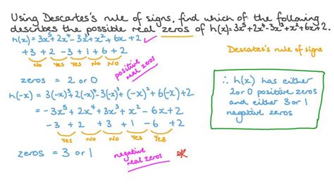 Descartes Rule Of Signs Worksheet - Worksheets For Kindergarten