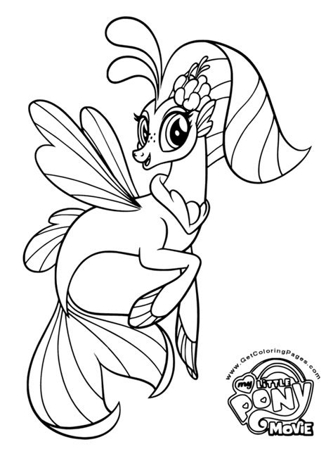 My Little Pony The Movie Coloring Page Princess Skystar Seapony | My little pony coloring, My ...