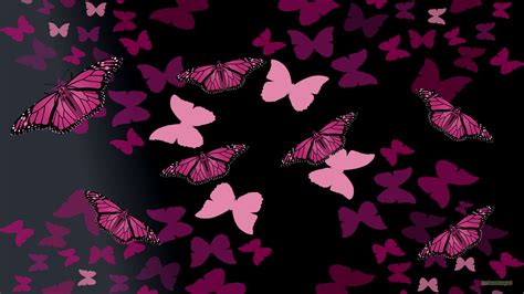 Dark Pink Butterfly Aesthetic (#2893376) - HD Wallpaper & Backgrounds Download