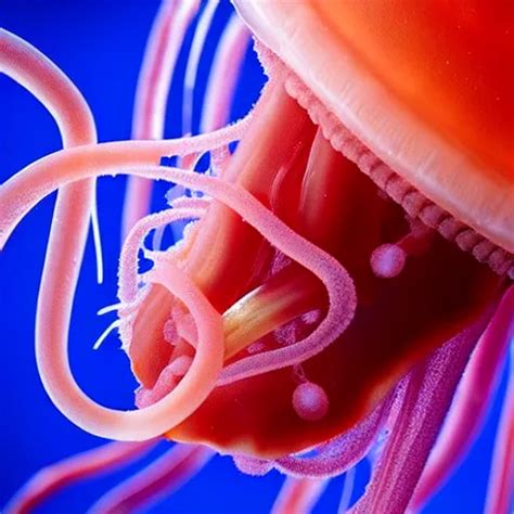 closeup photo of the jellyfish with a human mouth and | Stable Diffusion | OpenArt