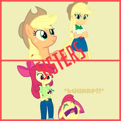 Applejack and applebloom sisters tribute | My little pony fanfiction, Applejack, Little sisters