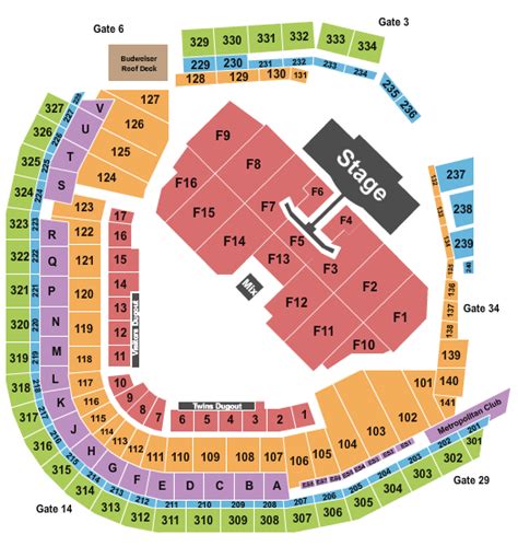 Target Field Seating Chart With Seat Numbers | Cabinets Matttroy