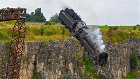 WATCH: Mission Impossible 7 Train Stunt Sends It Off A Cliff