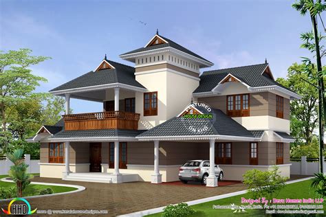 Traditional house with modern mix - Kerala home design and floor plans