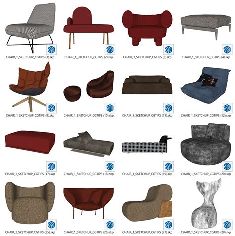 7196. Free Sketchup Chair Model Download