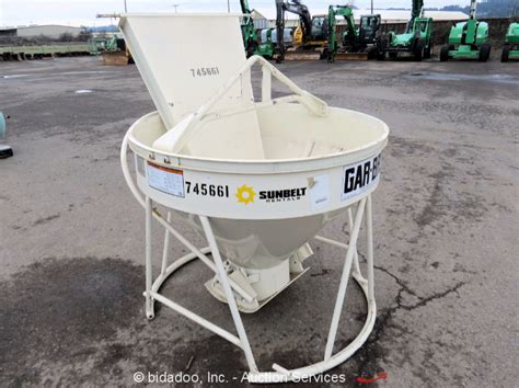 2015 Gar-Bro 427-R Concrete Hopper Bucket w/ Chute 1 Yard Capacity bidadoo NEW