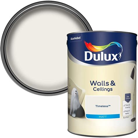 Buy Dulux Matt Emulsion Paint For Walls And Ceilings - Timeless 5 Litres from £35.00 (Today ...