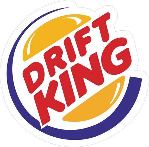 Retro DRIFT KING Funny Parody JDM Drift Look Vinyl Car Sticker Bomb Decal 100x97mm