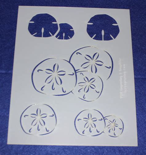 2 Piece Sand Dollar Set 8 X 10 Stencil 14 Mil - Etsy