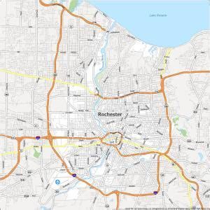 Map of Rochester, New York - GIS Geography