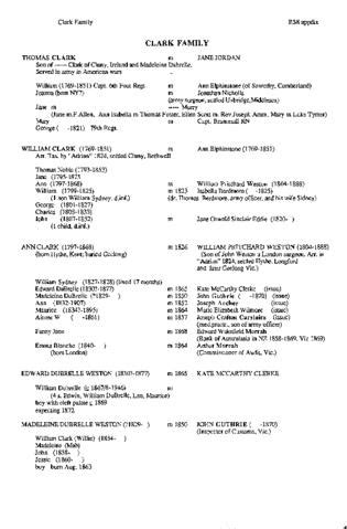 Clark Family Tree - University of Tasmania