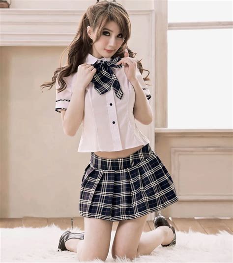 2017 New Sexy Lingerie Women's College Students Uniforms Costume ...