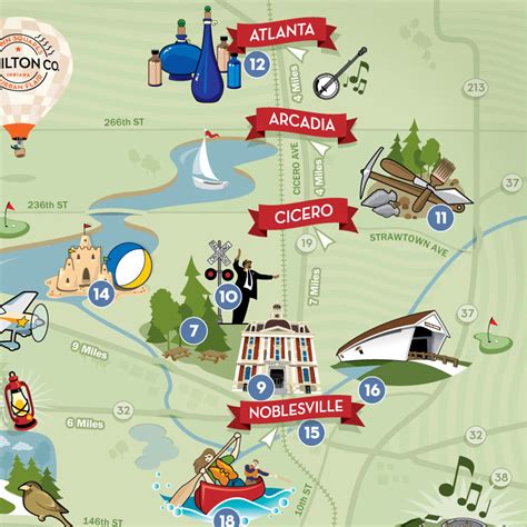 Hamilton County Tourism Map - Wilkinson Brothers Graphic Design and ...