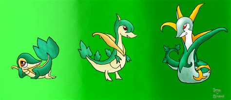 Grass Type Evolution Row by Jero-Draw on DeviantArt