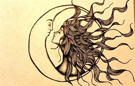 Sun Moon Drawing at GetDrawings | Free download