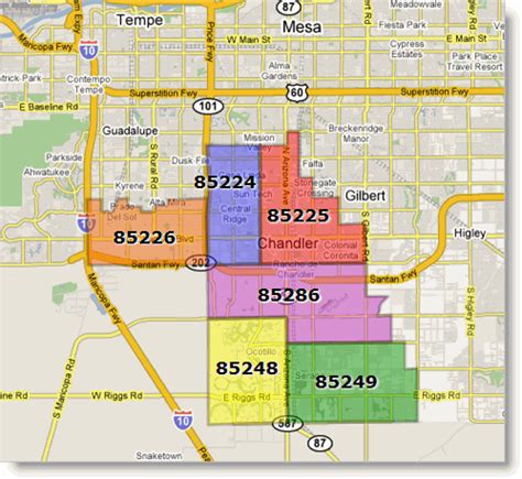 Chandler Az Zip Code Map