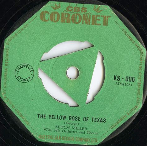 Mitch Miller - The Yellow Rose Of Texas / Blackberry Winter (Vinyl, 7", 45 RPM, Single) | Discogs