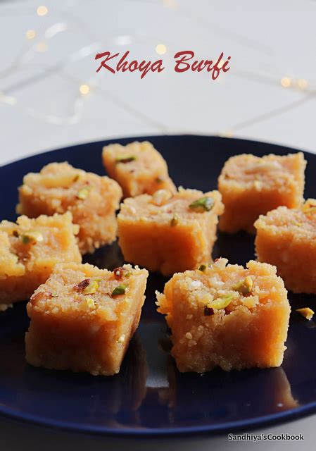 Sandhiya's Cookbook: Khoya Burfi | Mawa Burfi | Easy Indian Sweets