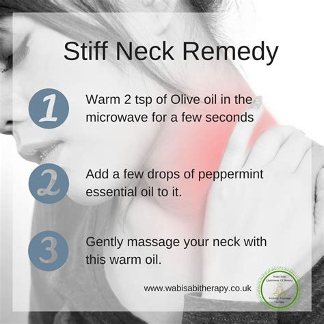 Stiff Neck Remedy Using Essential Oils; This neck remedy can be used at any time during ...