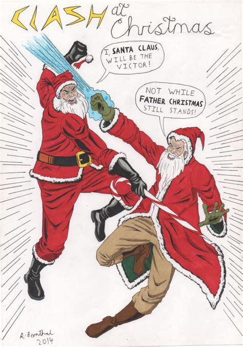 Santa Claus Vs Father Christmas Colours 2014 by Bobalob93 on DeviantArt