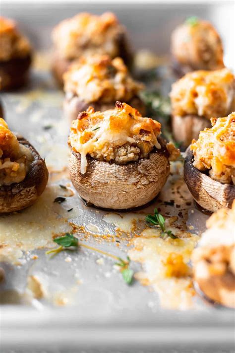 Cream Cheese Stuffed Mushrooms - The Cheese Knees