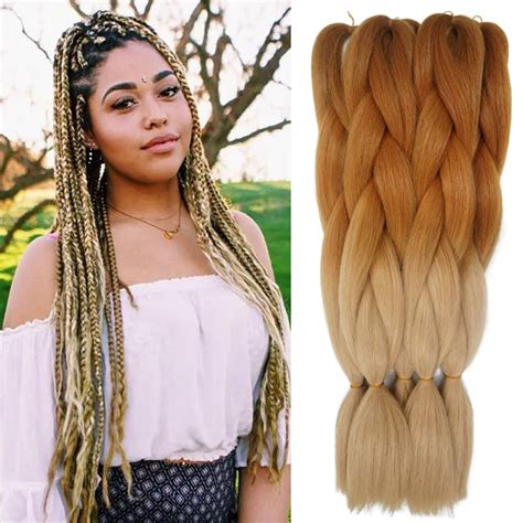 Ombre Xpression Kanekalon Braiding Hair Colors Expression Braiding Hair Extension 24''100g ...