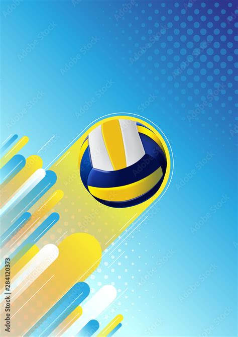 Dynamic Background Design Volleyball for Sports Themed Artworks