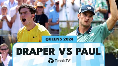 Gripping Jack Draper vs Tommy Paul Battle | Queen's 2024 Highlights ...