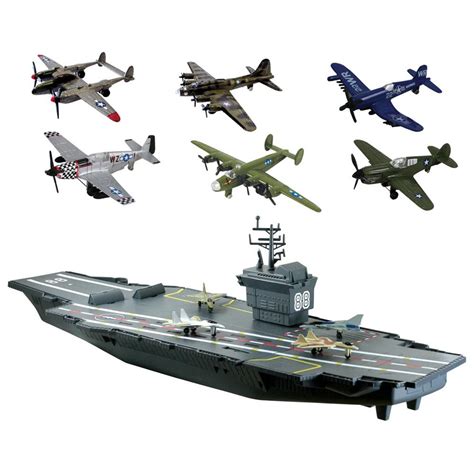 Giant 31 inch Aircraft Carrier with 6 World War II Planes | MightyToy | Reviews on Judge.me