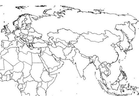 North Eastern Hemisphere Blank Map