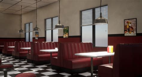 Diner Interior Pack in Environments - UE Marketplace