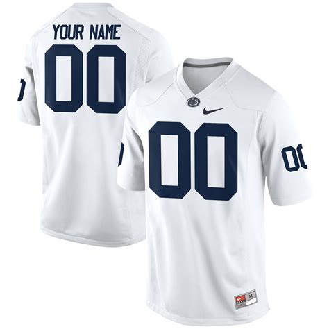 Nike Penn State Nittany Lions White Custom Replica Football Jersey