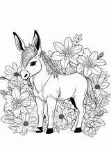 64 Donkey Coloring Pages  ColoringPagesOnlycom sketch template