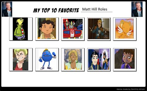 My Top 10 Matt Hill Roles by RebeloftheDawn95 on DeviantArt