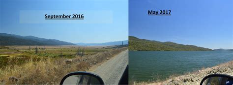 Indian Valley Reservoir Before and After drought, Northern California ...