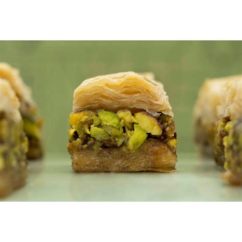 Handmade and authentic Pistachio Baklava Bites - Sweetland London