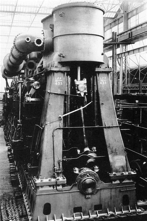 One of Britannic's massive four cylinder triple expansion steam engines | Titanic ship, Rms ...