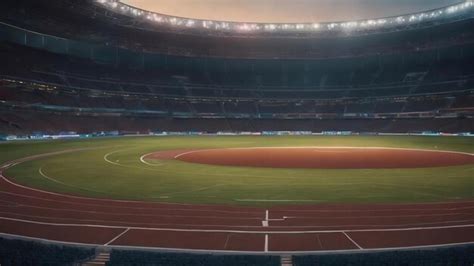 Premium Photo | Lights at night empty stadium