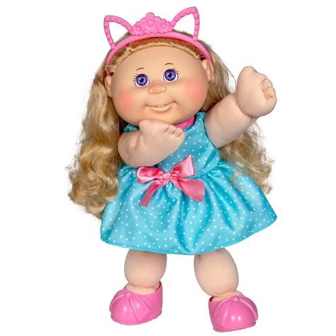 Cabbage Patch Kids 14" Kids Doll - Blonde Girl In Polka-Dot Party Outfit Baby Doll - Walmart.com