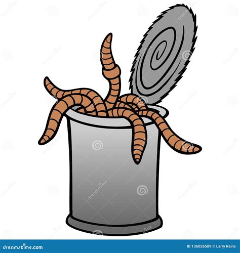 Can of Worms stock vector. Illustration of schoolbook - 136026509