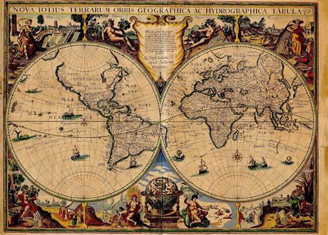 Ancient World Maps: World Map 17th Century | Old maps, Ancient world maps, Map